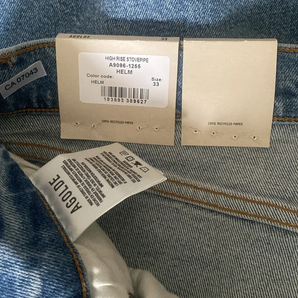 AGOLDE High-rise Stovepipe NWT - Picture 6 of 9